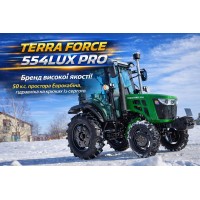 Трактор Terra Force 554LUX Pro із просторою кабіною, 50 к.с, 4х4, кондиціонер, Євронавіска на гаках з сергою